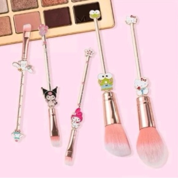 Sanrio Character Makeup Brush Set - Pink and Gold - Picture 9 of 13